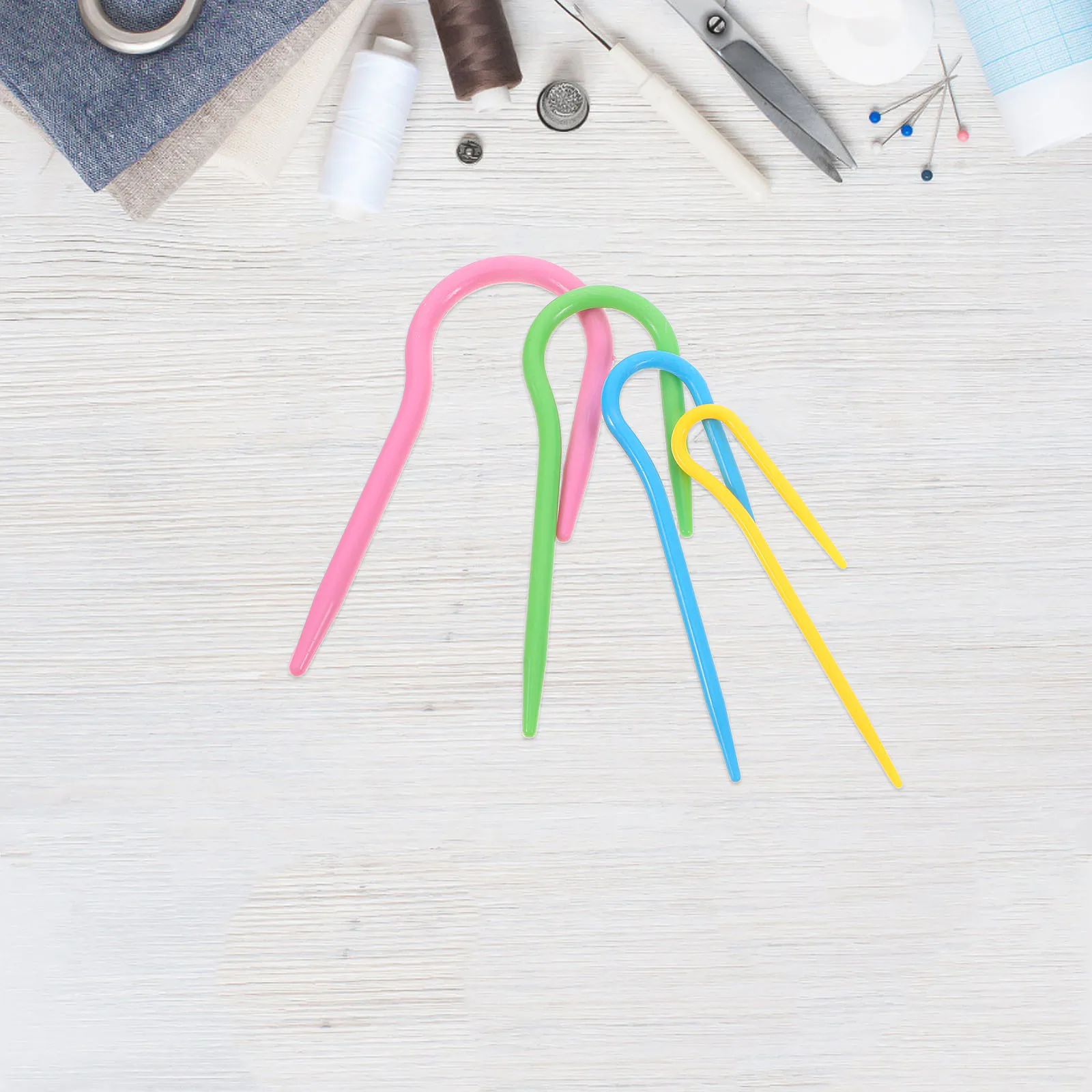 4Pcs U-Twist Needles Lightweight ABS Plastic Knitting Needles Crochet Hooks Sweater Lace Embroidery Tools Set Embroidery Tools
4Pcs U-Twist Needles Lightweight ABS Plastic Knitting Needles Crochet Hooks Sweater Lace Embroidery Tools Set Embroidery Tools