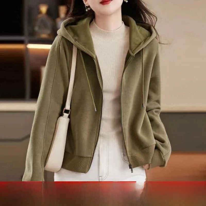 Повседневная толстовка на молнии, женский топ, весна-осень, новый утягивающий кардиган, корейская версия, длинный цвет све
Повседневная толстовка на молнии, женский топ, весна-осень, новый утягивающий кардиган, корейская версия, длинный цвет све