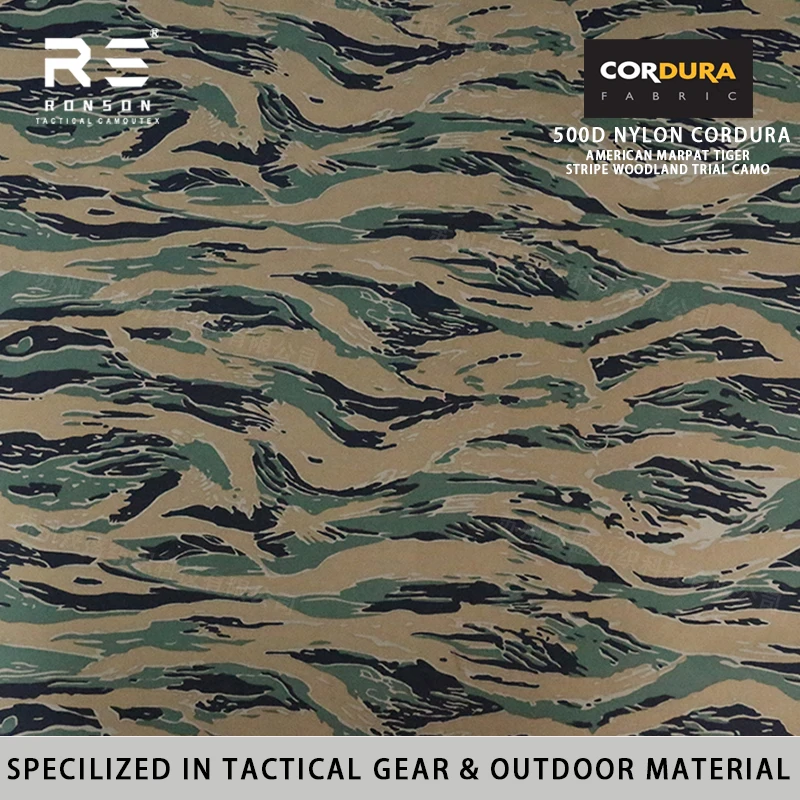 500D Nylon Cordura MARPAT Tiger Stripe Water-Resistant PU Coated for Tactical Gear Backpack Military Rucksack Camping
500D Nylon Cordura MARPAT Tiger Stripe Water-Resistant PU Coated for Tactical Gear Backpack Military Rucksack Camping