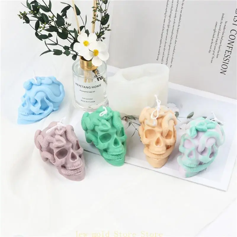 C71B 3D Snake Skull Epoxy Resin Mold Halloween Plaster Soap Silicone Mould DIY Crafts Home Decorations Tools
C71B 3D Snake Skull Epoxy Resin Mold Halloween Plaster Soap Silicone Mould DIY Crafts Home Decorations Tools