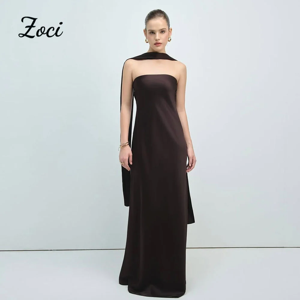 Zoci Strapless Silk Satin Black Korea Wedding PhotoShoot Dresses Simple Backless Wraps A Line Bride Receptions Gowns Customized
Zoci Strapless Silk Satin Black Korea Wedding PhotoShoot Dresses Simple Backless Wraps A Line Bride Receptions Gowns Customized