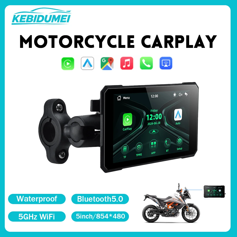 KEBIDUMEI 5-дюймовый беспроводной мотоцикл Carplay Android Auto цифровой экран приборная панель Bluetooth 5,0 GPS-навигация мото аксессуары
KEBIDUMEI 5-дюймовый беспроводной мотоцикл Carplay Android Auto цифровой экран приборная панель Bluetooth 5,0 GPS-навигация мото аксессуары