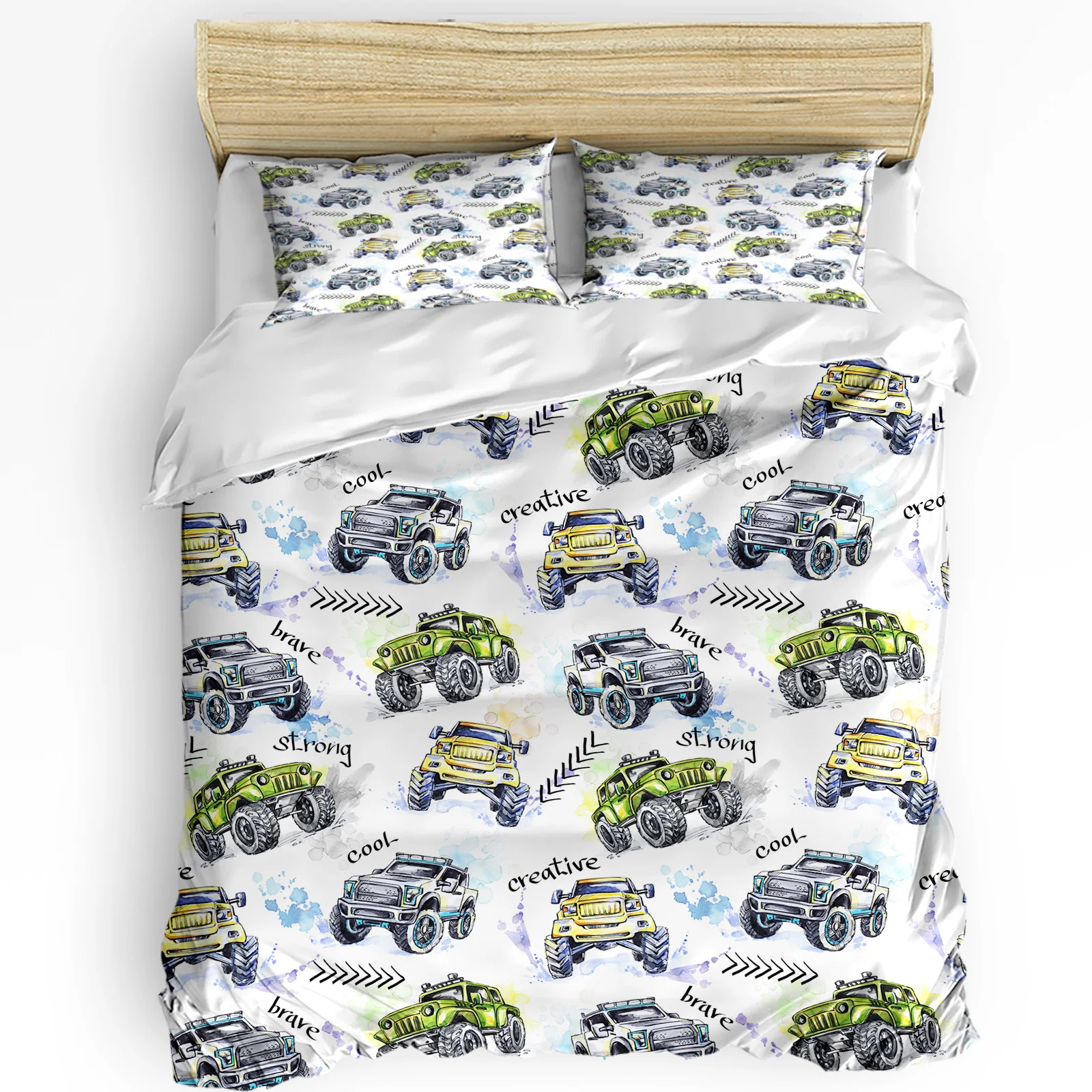 Cartoon Buggy Truck 3pcs Duvet Cover Set with Pillow Case Double Comforter Bedding Set Quilt Cover Couple Bed
Cartoon Buggy Truck 3pcs Duvet Cover Set with Pillow Case Double Comforter Bedding Set Quilt Cover Couple Bed