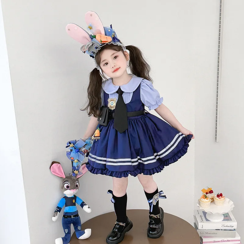 Judy Officer Costumes Short-Sleeved Lolita Dress Girls Halloween Carnival Cosplay Rabbit Fancy Dress Birthday Gift for Girls
Judy Officer Costumes Short-Sleeved Lolita Dress Girls Halloween Carnival Cosplay Rabbit Fancy Dress Birthday Gift for Girls