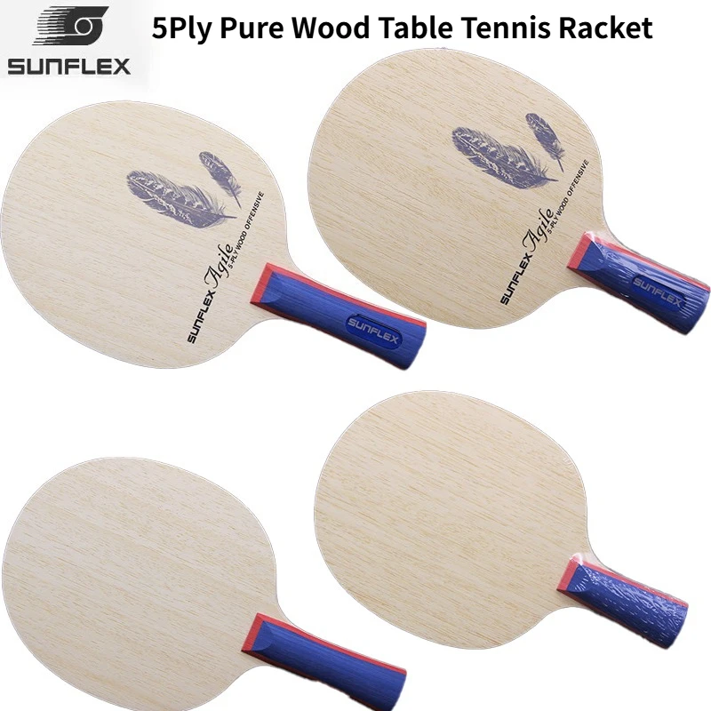 Ракетка для настольного тенниса SUNFLEX, 5-слойное основание из чистого дерева, атакующая, ультралегкая, для топ-спинов, легкое управление, быстрый ход мяча
Ракетка для настольного тенниса SUNFLEX, 5-слойное основание из чистого дерева, атакующая, ультралегкая, для топ-спинов, легкое управление, быстрый ход мяча