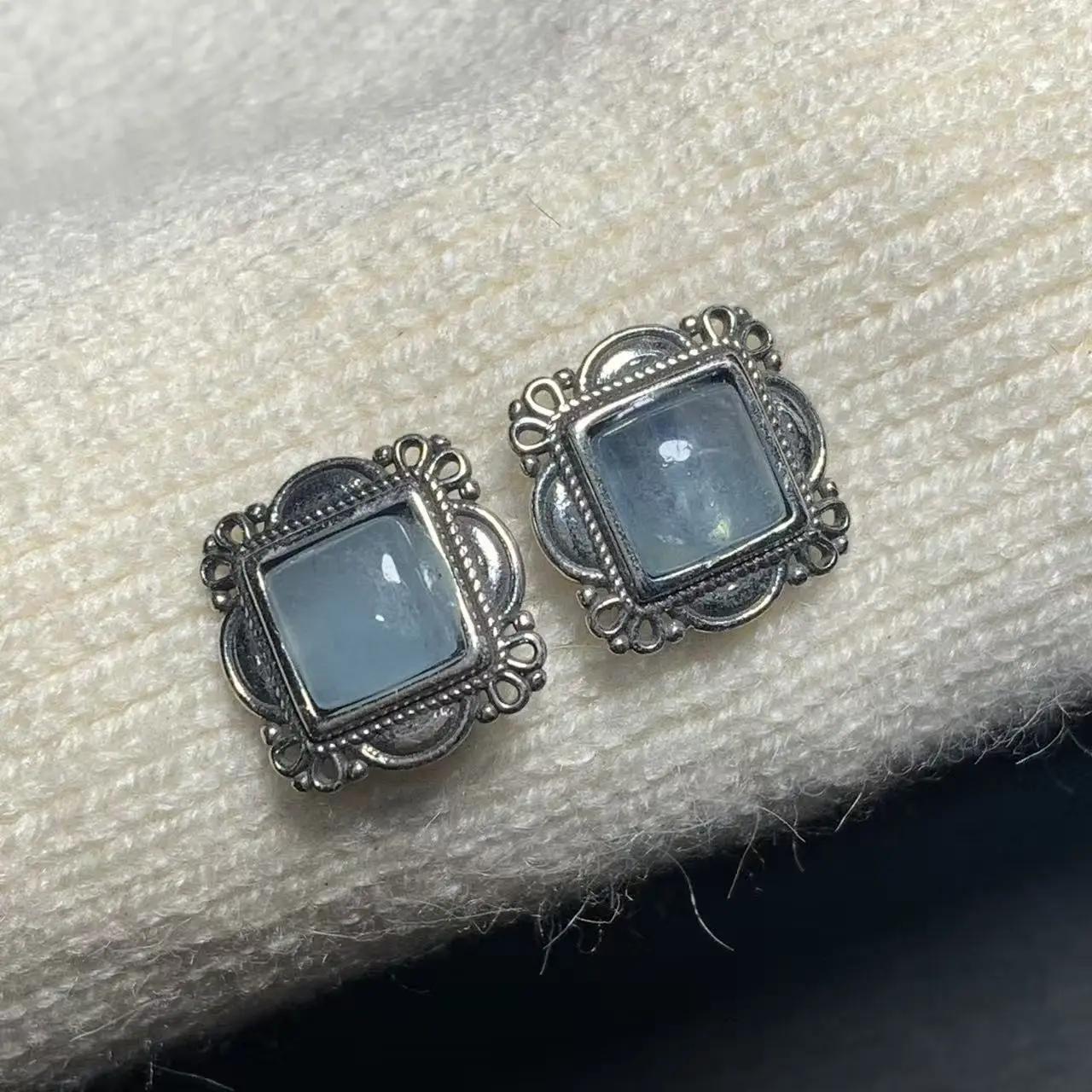 Natural Aquamarine 925 Sterling Silver Stud Earrings For Women Jewelry Gift Simple Jewelry Green
Natural Aquamarine 925 Sterling Silver Stud Earrings For Women Jewelry Gift Simple Jewelry Green