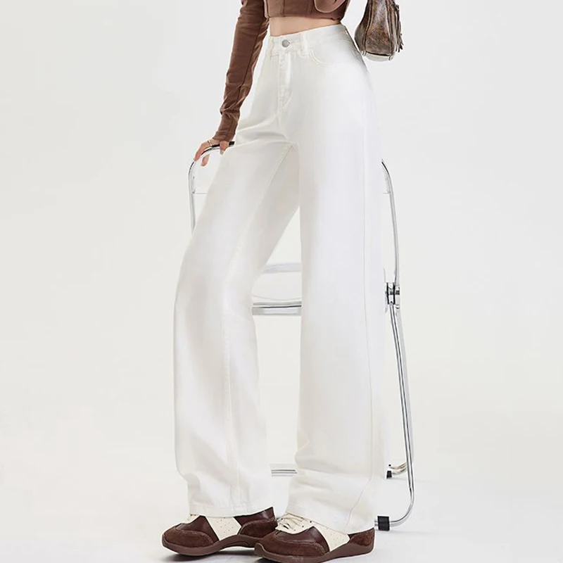 New White Denim Jeans Simple Straight Fashion Daily Hanging Feeling Floor Length Pants For Women
New White Denim Jeans Simple Straight Fashion Daily Hanging Feeling Floor Length Pants For Women