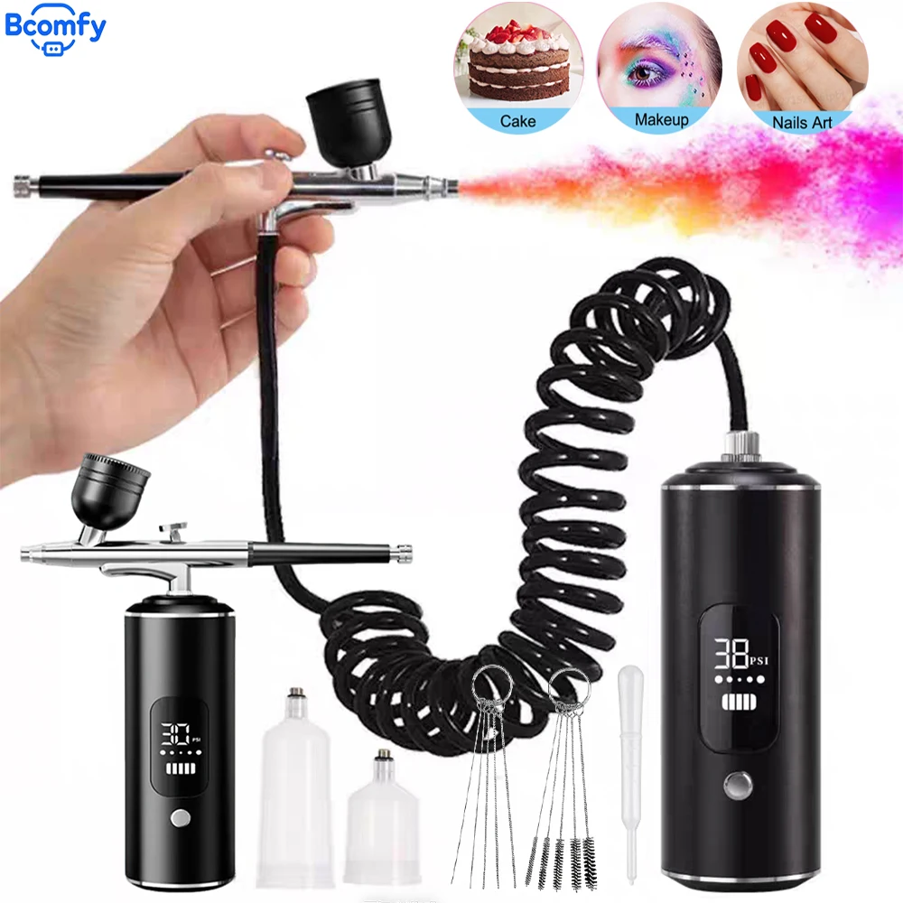 Airbrush Nail with Compressor Portable Handheld Airbrush Nail Rechargeable Spray Gun for Face Beauty Nail Art Craft CakePainting
Airbrush Nail with Compressor Portable Handheld Airbrush Nail Rechargeable Spray Gun for Face Beauty Nail Art Craft CakePainting