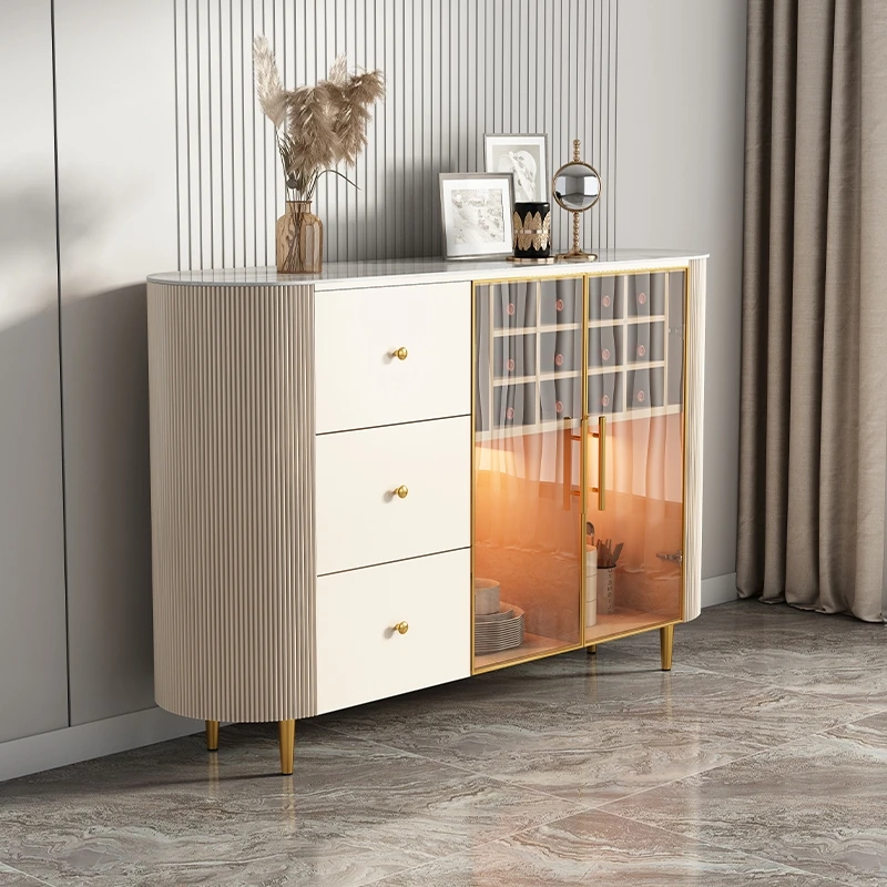 Rock plate dining side cabinet Italian light luxury restaurant cabinet wine cabinet simple modern household living room Tan glas
Rock plate dining side cabinet Italian light luxury restaurant cabinet wine cabinet simple modern household living room Tan glas