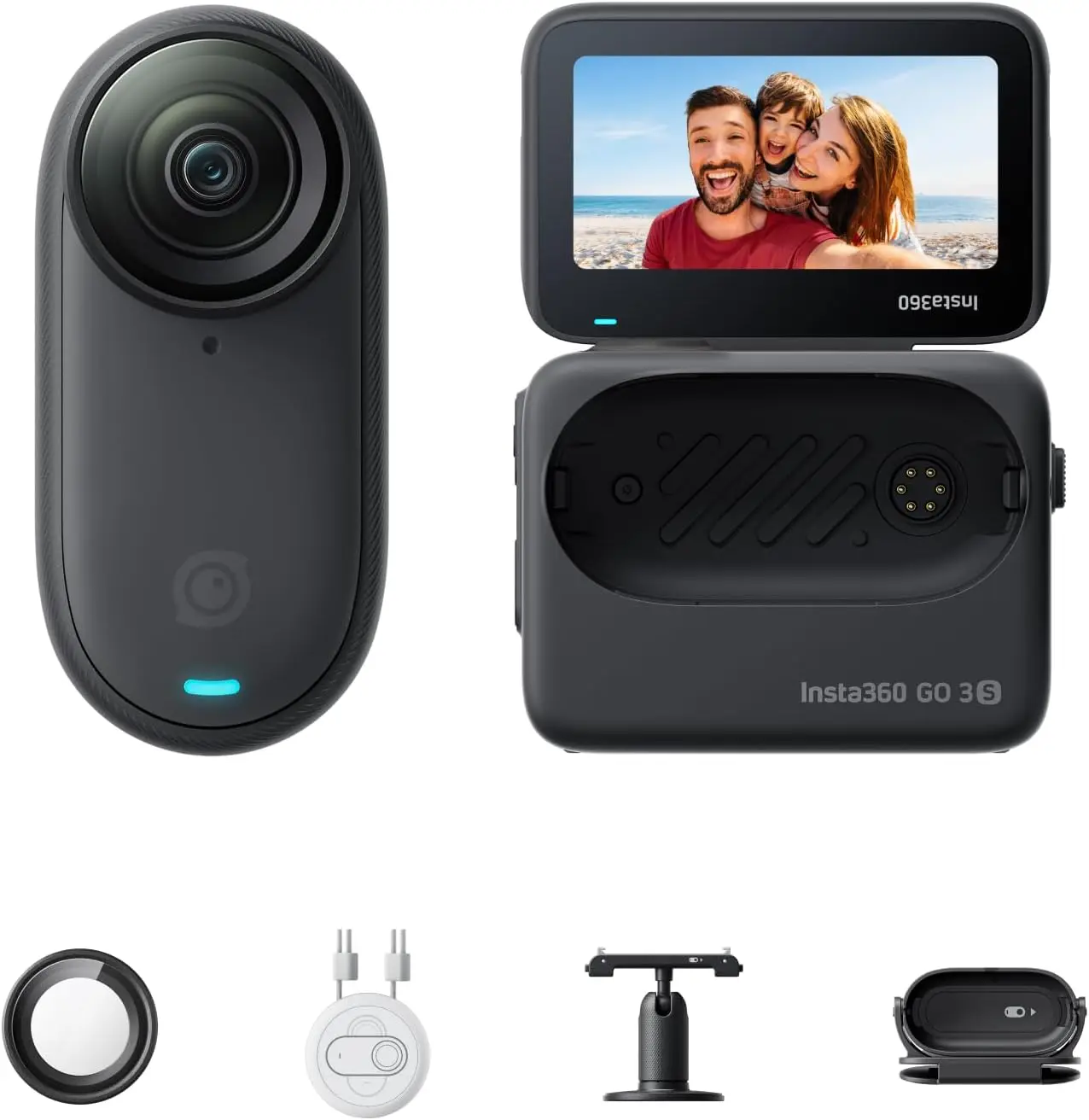 Black 4K Tiny Portable Vlogging Camera, Hands-Free POVs, Mount Anywhere, Stabilization
Black 4K Tiny Portable Vlogging Camera, Hands-Free POVs, Mount Anywhere, Stabilization
