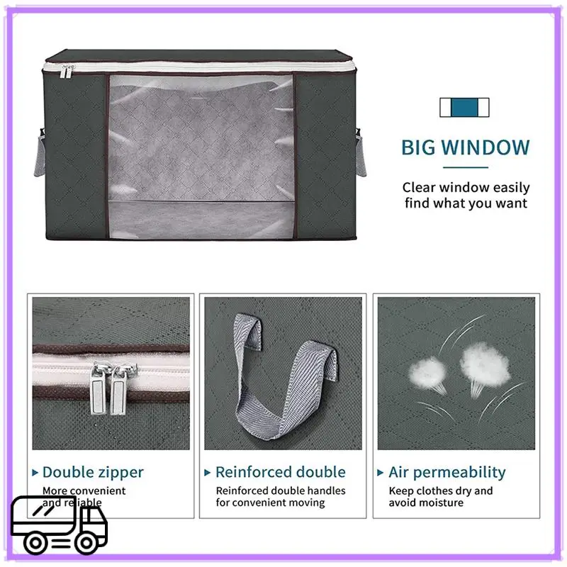 Высококачественные сумки для хранения объемом 80 л, 6 контейнеров для хранения одежды, складные контейнеры для хранения в шкафу-органайзеров с прочными ручками
Высококачественные сумки для хранения объемом 80 л, 6 контейнеров для хранения одежды, складные контейнеры для хранения в шкафу-органайзеров с прочными ручками