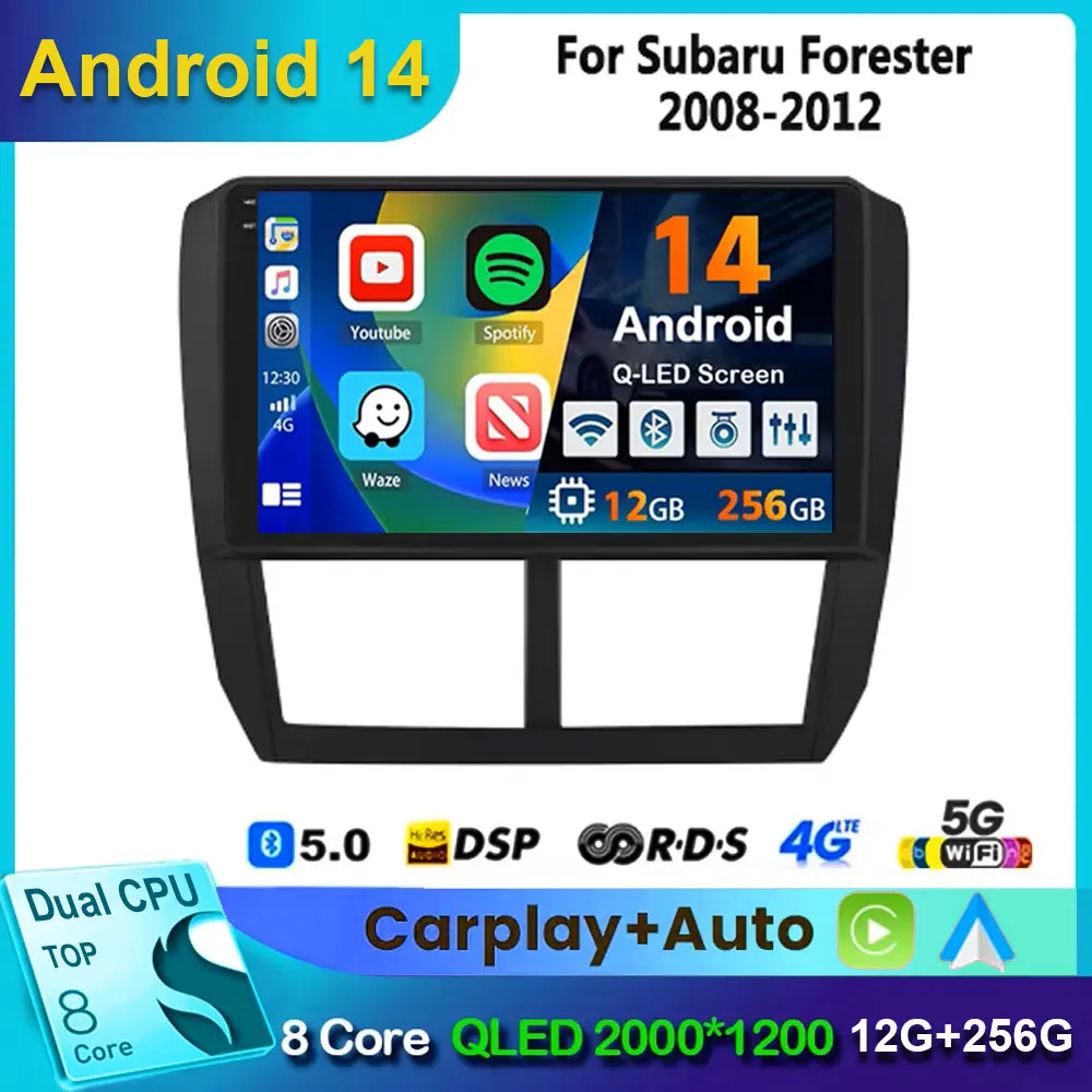 Android 14 для Subaru Forester 3 SH 2007-2013 для Impreza GH GE 2 Din автомобильный радиоприемник мультимедийный плеер 2 Din Carplay головное устройство
Android 14 для Subaru Forester 3 SH 2007-2013 для Impreza GH GE 2 Din автомобильный радиоприемник мультимедийный плеер 2 Din Carplay головное устройство