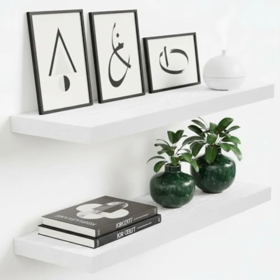 White Floating Shelves for wall, 24 Inch Wall Display Shelves with Invisible Brackets, for Bathroom Living Room Kitchen Bedroom
White Floating Shelves for wall, 24 Inch Wall Display Shelves with Invisible Brackets, for Bathroom Living Room Kitchen Bedroom