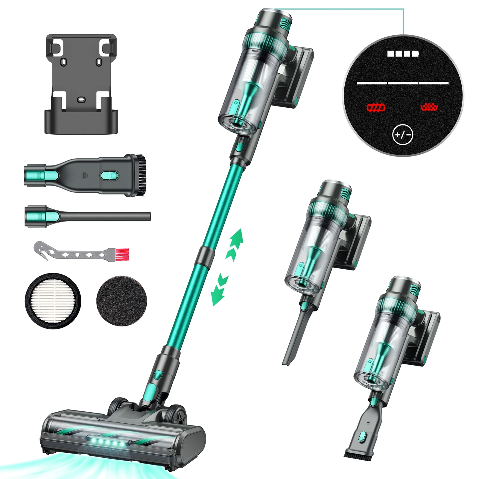 New Cordless Vacuum Cleaner Telescopic Rod 250W 30Kpa Brushless Motor Rechargeable Handheld Stick Vacuum for Carpet Hard Floor
New Cordless Vacuum Cleaner Telescopic Rod 250W 30Kpa Brushless Motor Rechargeable Handheld Stick Vacuum for Carpet Hard Floor