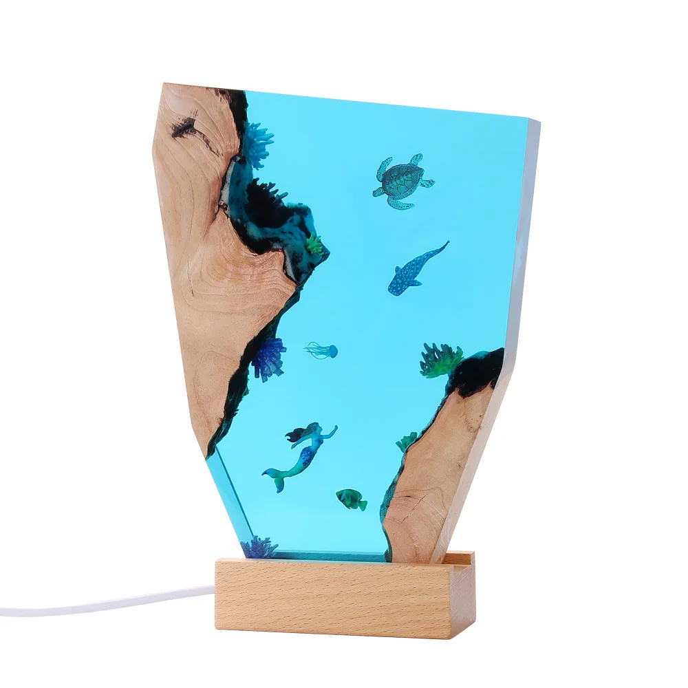 Mermaid Theme Organism Resin Table Light Creactive Art Decoration Lamp Undersea World Night Light USB Charge
Mermaid Theme Organism Resin Table Light Creactive Art Decoration Lamp Undersea World Night Light USB Charge