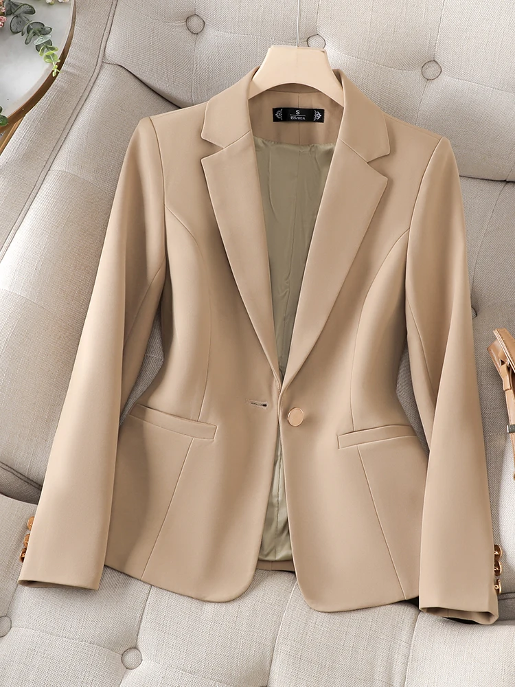 Fashion Office Ladies Blazer Women Formal Jacket Long Sleeve Khaki Apricot Black Female Business Work Wear Slim Coat For Autumn
Fashion Office Ladies Blazer Women Formal Jacket Long Sleeve Khaki Apricot Black Female Business Work Wear Slim Coat For Autumn