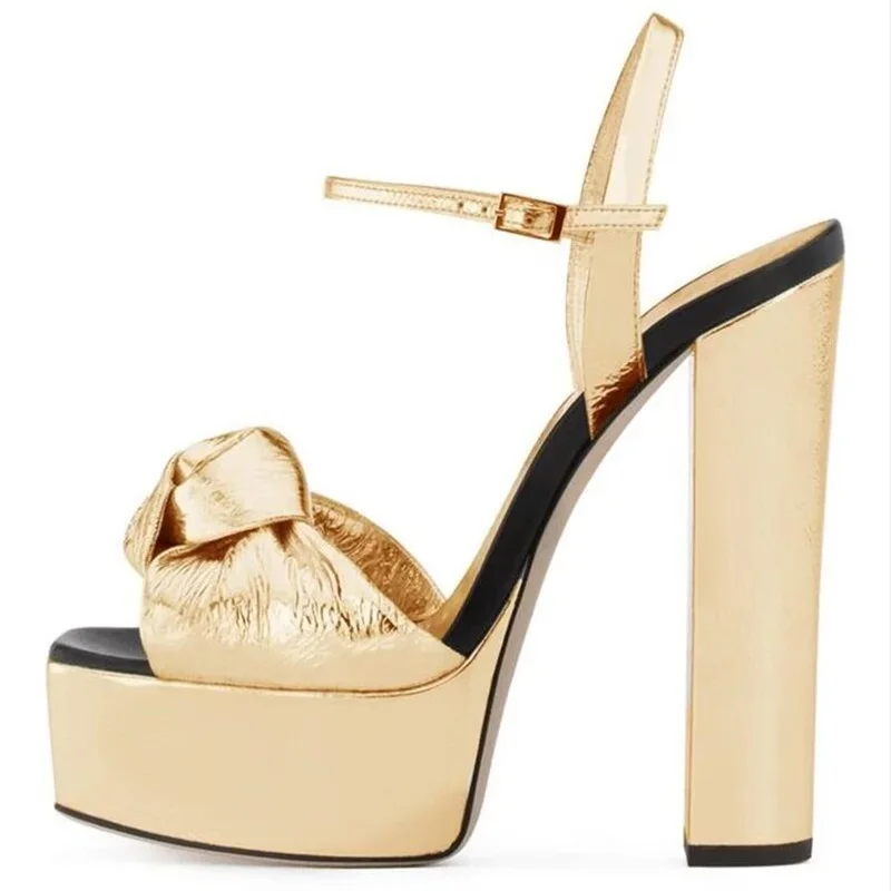 Sandals Women Summer Gold Butterfly-knot Platform Sandals Heels Ankle Strap Peep toe Cuts-out Thick High Heel Sandals Size 10
Sandals Women Summer Gold Butterfly-knot Platform Sandals Heels Ankle Strap Peep toe Cuts-out Thick High Heel Sandals Size 10