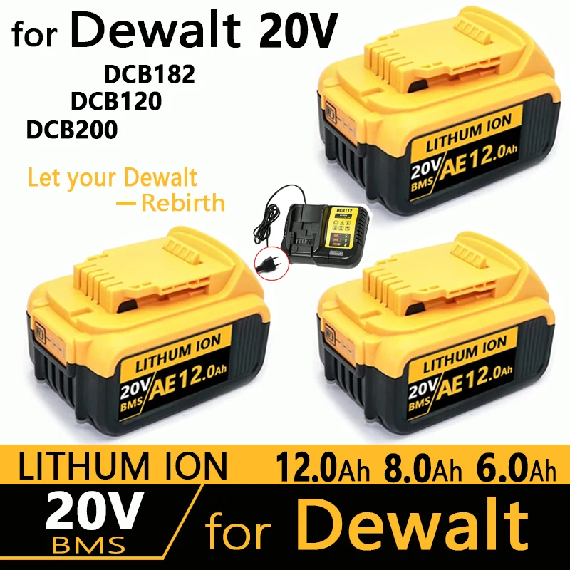 For Dewalt DCB200 20V 6.0Ah Replacement Battery Compatible with For Dewalt 20V 18 v and 20 Vot Tools For Dewalt
For Dewalt DCB200 20V 6.0Ah Replacement Battery Compatible with For Dewalt 20V 18 v and 20 Vot Tools For Dewalt