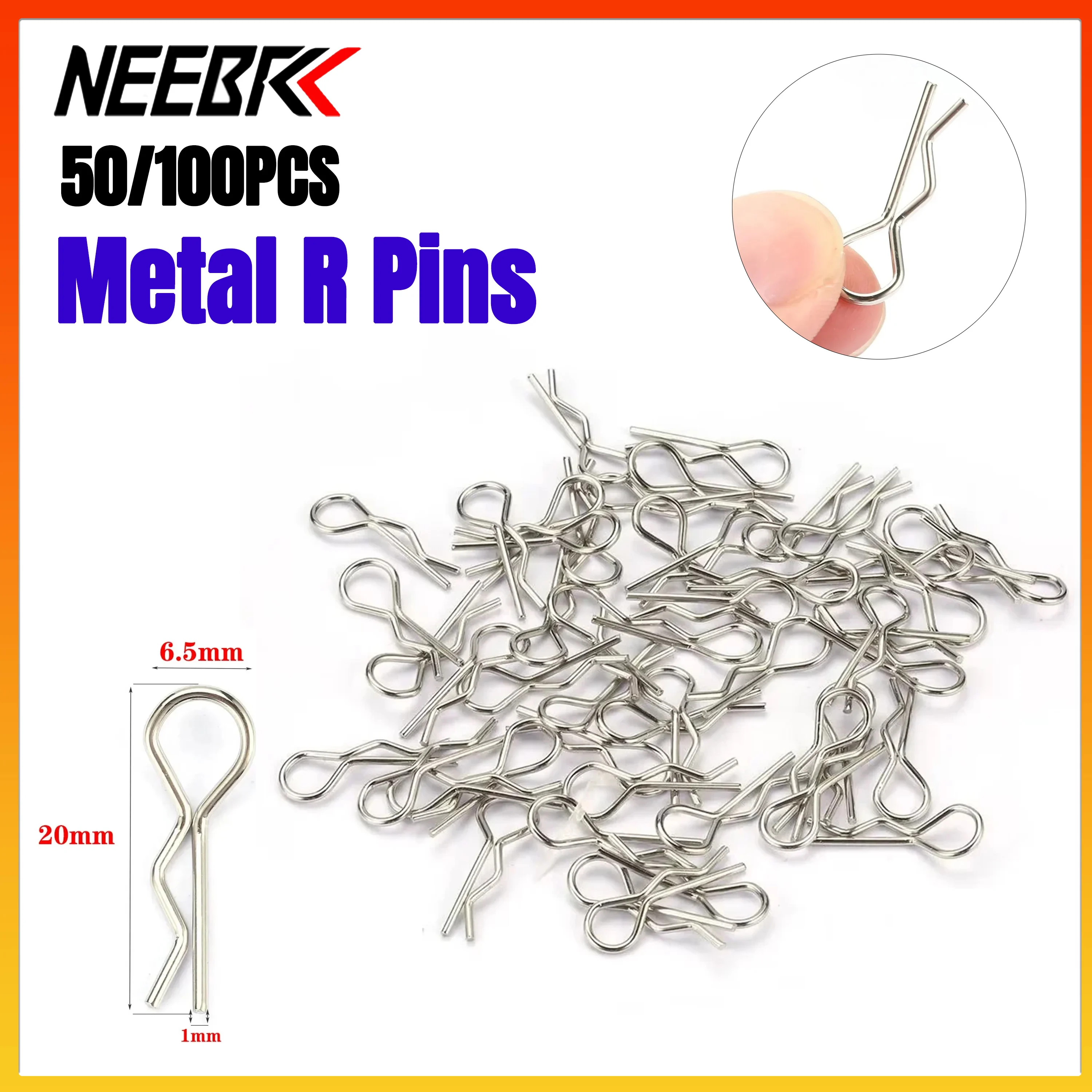 50/100PCS NEEBRC Metal R Pins Cotter Carbon Steel Wave Latch Bolt Locking Split Pin Body Shell Clips Buckles for RC Car Model
50/100PCS NEEBRC Metal R Pins Cotter Carbon Steel Wave Latch Bolt Locking Split Pin Body Shell Clips Buckles for RC Car Model