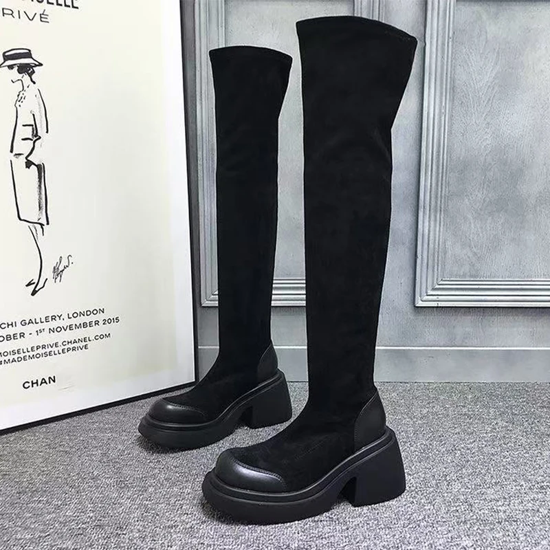 High Boots for Women High Heeled Designer Suede Shoes 2025 Fashion New Motorcycle Boots Winter Goth Cozy Pumps Woman Booties
High Boots for Women High Heeled Designer Suede Shoes 2025 Fashion New Motorcycle Boots Winter Goth Cozy Pumps Woman Booties