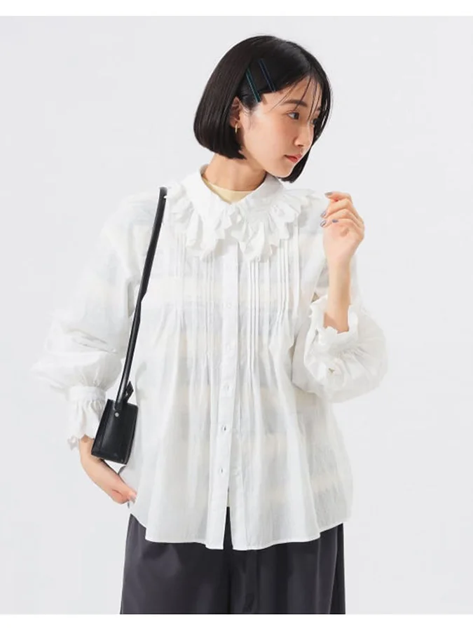 Sweet Style Pure Cotton Long Sleeve Lantern Sleeve Doll Collar Women's Shirt Spring Summer School Style Lace Trim Loose Fit
Sweet Style Pure Cotton Long Sleeve Lantern Sleeve Doll Collar Women's Shirt Spring Summer School Style Lace Trim Loose Fit