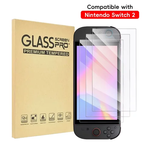 Verre trempé 9H pour protecteur d'écran Switch 2, Film de protection transparent anti-rayures HD, accessoires de Console Switch2