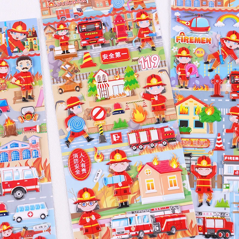 Firefighter 3D cartoon foam boy stickers, children's early education toys, environmental education stickers, reward stickers
Firefighter 3D cartoon foam boy stickers, children's early education toys, environmental education stickers, reward stickers