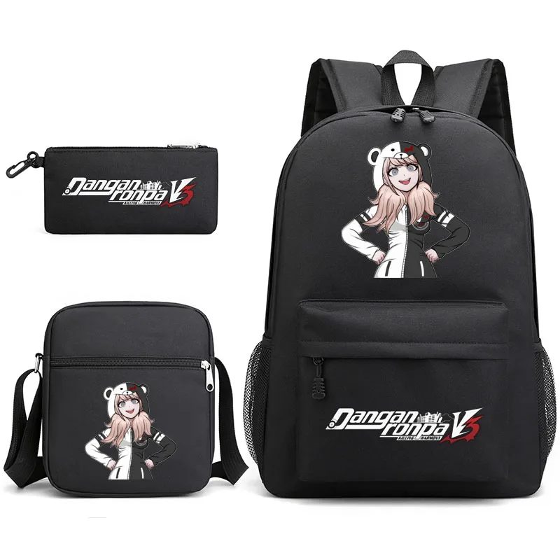 Danganronpa, рюкзак из 3 шт./компл., школьная сумка для мальчиков и девочек, пенал, сумка через плечо, снова в школу
Danganronpa, рюкзак из 3 шт./компл., школьная сумка для мальчиков и девочек, пенал, сумка через плечо, снова в школу