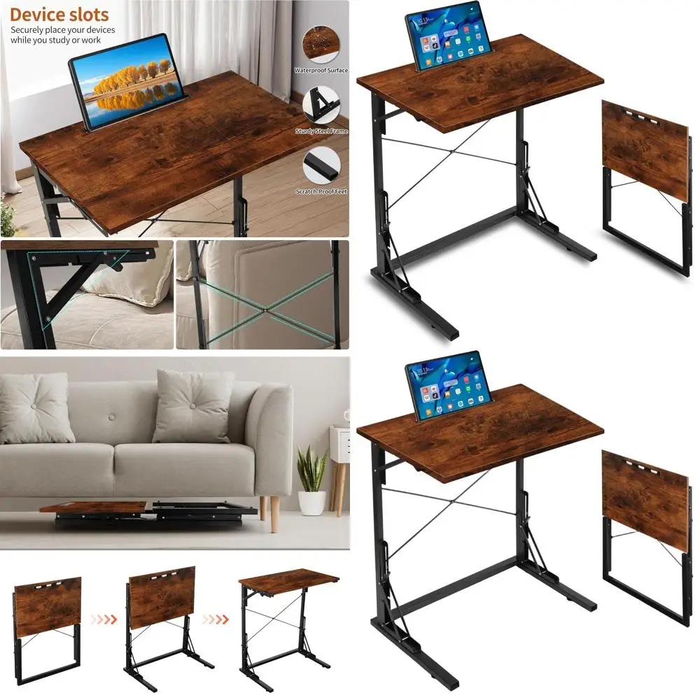 Складной столик для телевизора на 24 телевизора, портативный C-образный приставной столик для дивана, большой стол для ноутбука для гостиной и спальни, деревенский коричневый цвет
Складной столик для телевизора на 24 телевизора, портативный C-образный приставной столик для дивана, большой стол для ноутбука для гостиной и спальни, деревенский коричневый цвет