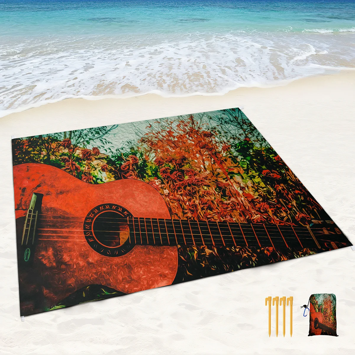 Waterproof Sandproof Polyester Beach Blanket,Guitar Lightweight Portable Picnic Mat,Perfect for Outdoor Travel,Camping,Hiking
Waterproof Sandproof Polyester Beach Blanket,Guitar Lightweight Portable Picnic Mat,Perfect for Outdoor Travel,Camping,Hiking