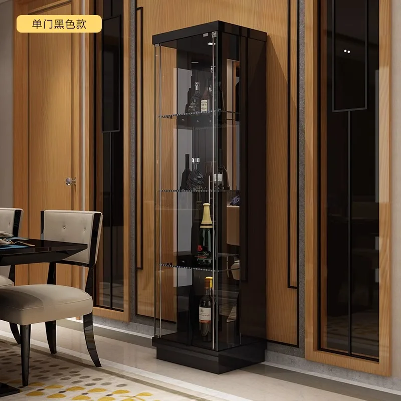 Glass wine cabinet display living room against the wall hall red wine with lamp locker
Glass wine cabinet display living room against the wall hall red wine with lamp locker