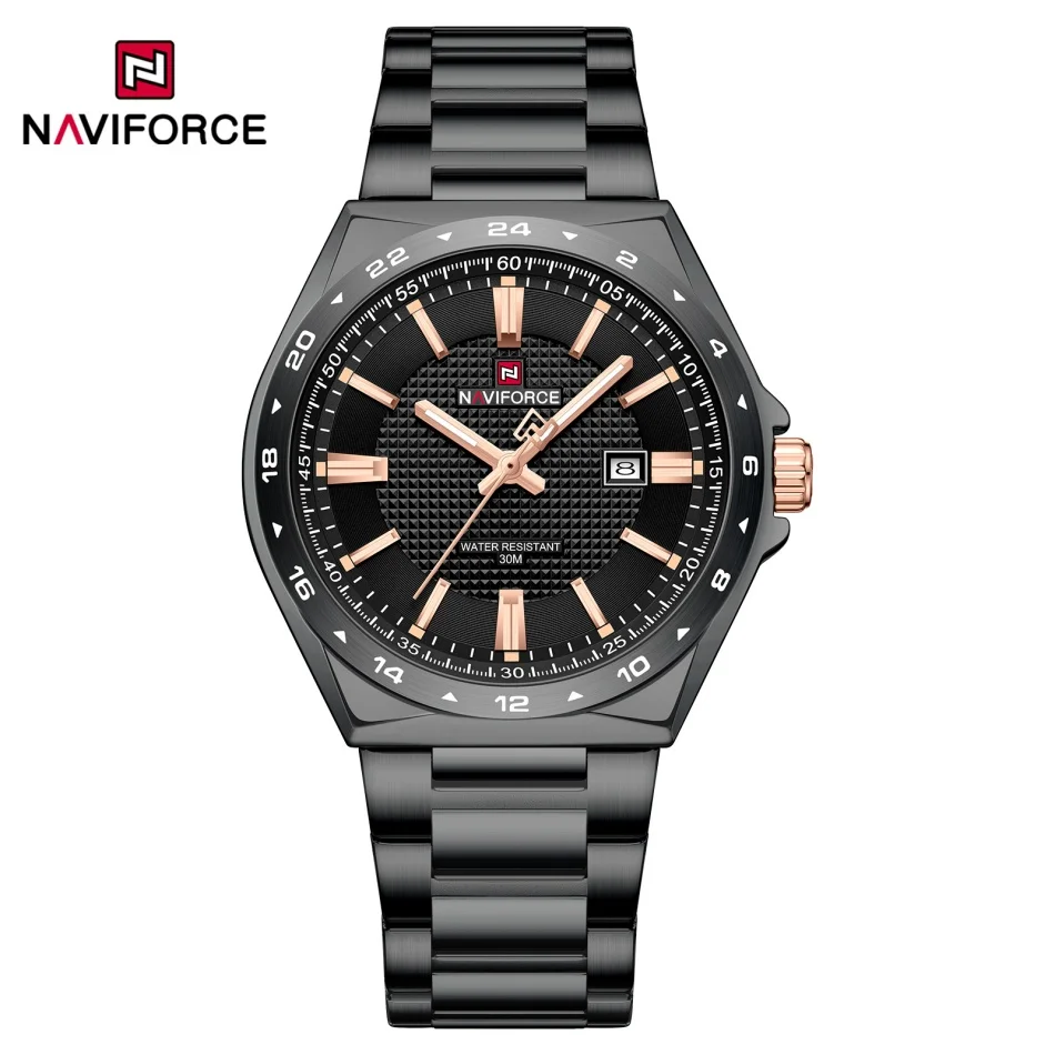 New NAVIFORCE Men's 30M Waterproof Sport Watches Brand Fashion Luxury Stainless Steel Strap Date Display Male Quartz Wristwatch
New NAVIFORCE Men's 30M Waterproof Sport Watches Brand Fashion Luxury Stainless Steel Strap Date Display Male Quartz Wristwatch