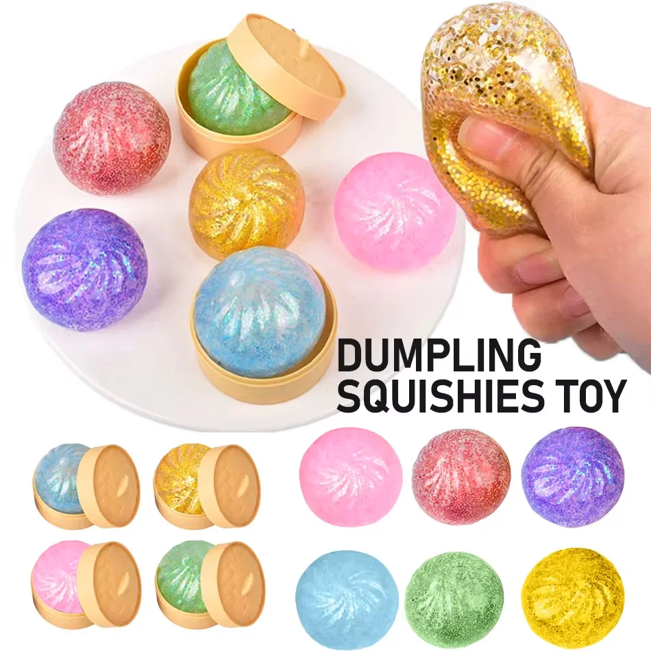 Hot New Glitter Dumpling Squishy with Box Dumplings Sensory Squeeze Toy for Stress Relief Fans Gift
Hot New Glitter Dumpling Squishy with Box Dumplings Sensory Squeeze Toy for Stress Relief Fans Gift