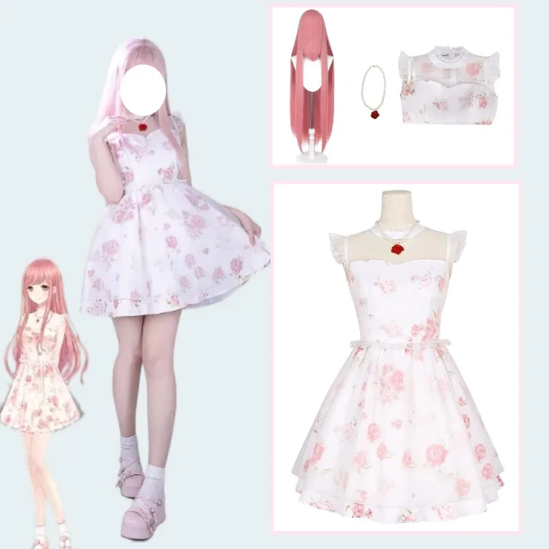 Miracle Nikki Lace Patchwork Dress Women Anime Cosplay Costume Wig Sweet Pink Lolita Jirai Kei Dress Necklace Halloween Party
Miracle Nikki Lace Patchwork Dress Women Anime Cosplay Costume Wig Sweet Pink Lolita Jirai Kei Dress Necklace Halloween Party