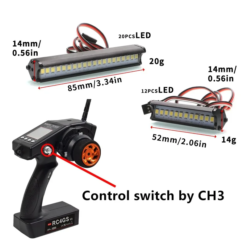 Universal Rc Car Roof Lamp 12 20 Led Light Bar For Axial SCX10 for Traxxas TRX4 D90 90048 1/10 Rc Crawler Car
Universal Rc Car Roof Lamp 12 20 Led Light Bar For Axial SCX10 for Traxxas TRX4 D90 90048 1/10 Rc Crawler Car