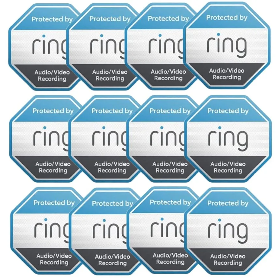 12 Pack Ring Security Stickers Double Sided HD Printed Waterproof Security Decals for Home Windows Door
12 Pack Ring Security Stickers Double Sided HD Printed Waterproof Security Decals for Home Windows Door