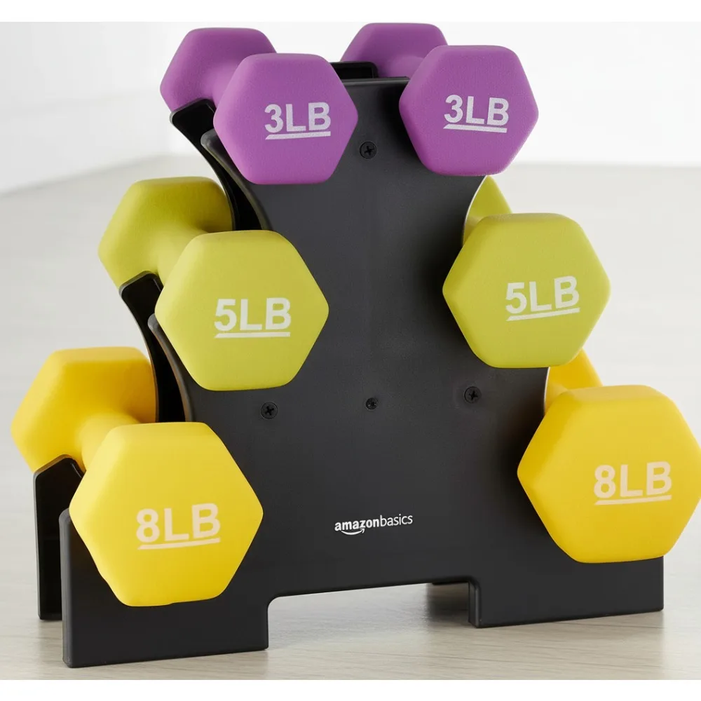 Набор неопреновых шестиугольных гантелей с подставкой для силовых тренировок в домашнем спортзале
Набор неопреновых шестиугольных гантелей с подставкой для силовых тренировок в домашнем спортзале