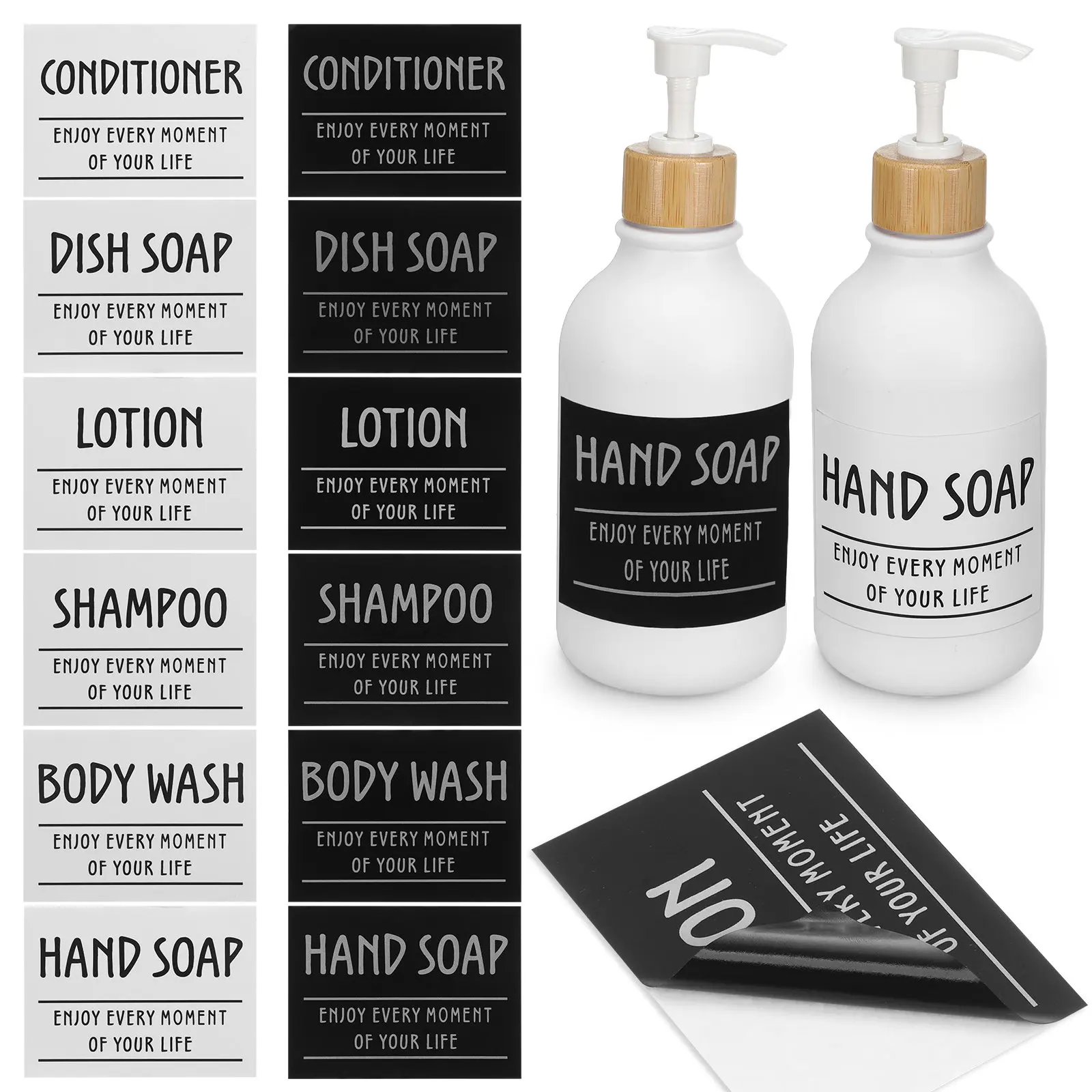 12Pcs Waterproof Adhesive Bathroom Labels for Shampoo Conditioner Lotion Hand Soap Bottles Organization Stickers
12Pcs Waterproof Adhesive Bathroom Labels for Shampoo Conditioner Lotion Hand Soap Bottles Organization Stickers
