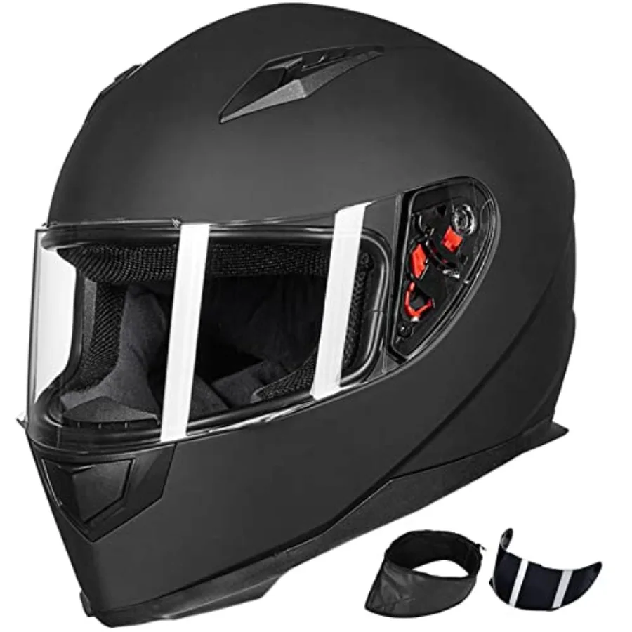 Full Face Motorcycle Street Bike Helmet for Urban Riding ABS Plastic Shell Matte Black Finish Removable Winter Neck Scarf and D
Full Face Motorcycle Street Bike Helmet for Urban Riding ABS Plastic Shell Matte Black Finish Removable Winter Neck Scarf and D