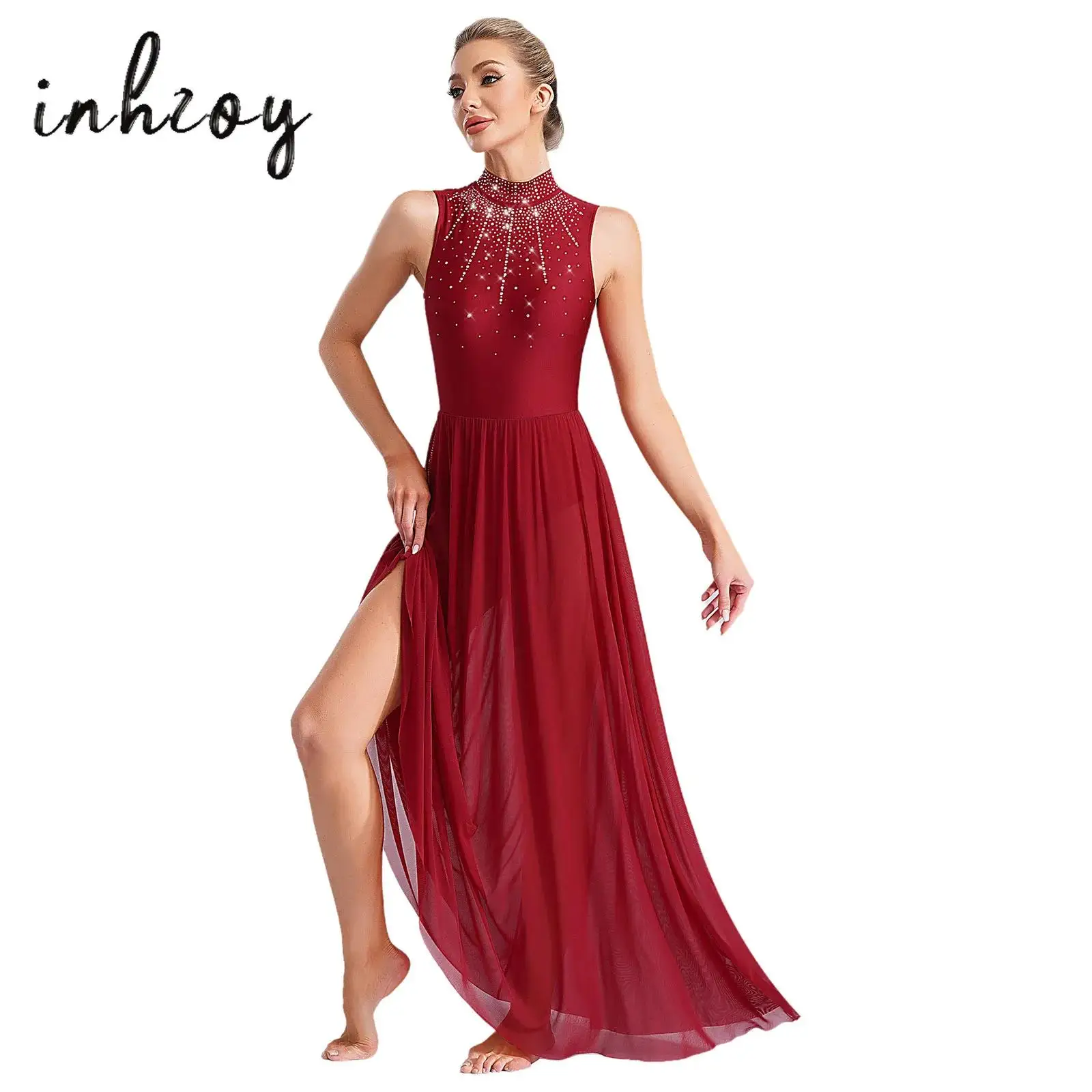 Womens Overlay Leotard Dancewear Moden Lyrical Dance Dress Sleeveless Ballet Dress Maxi Latin Rumba Tango Dress for Performance
Womens Overlay Leotard Dancewear Moden Lyrical Dance Dress Sleeveless Ballet Dress Maxi Latin Rumba Tango Dress for Performance