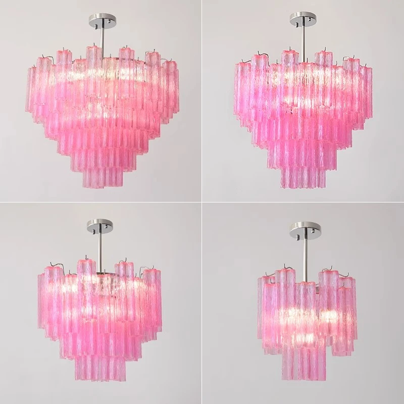 Modern Clear & Pink Glass Art Chandeliers Luxury Ceiling Pendant Lamp Fixture for Living Room Kitchen Bedroom Home Lighting
Modern Clear & Pink Glass Art Chandeliers Luxury Ceiling Pendant Lamp Fixture for Living Room Kitchen Bedroom Home Lighting
