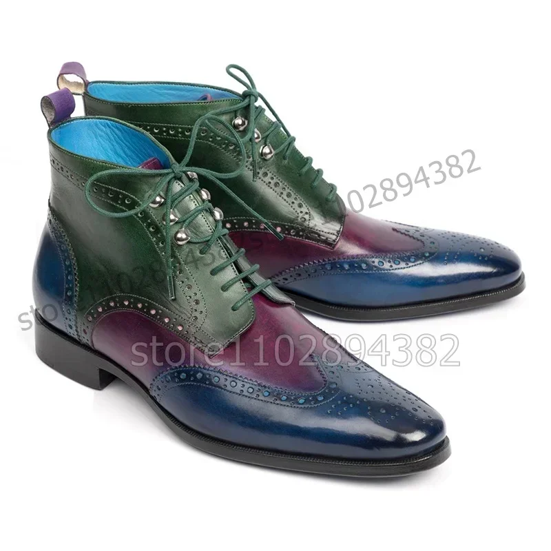 Gradient Color Carving Design Ankle Boots Fashion Lace up Men Boots Luxury Handmade Party Feast Banquet Office Men Dress Shoes
Gradient Color Carving Design Ankle Boots Fashion Lace up Men Boots Luxury Handmade Party Feast Banquet Office Men Dress Shoes