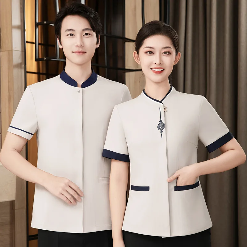 New Short Sleeve Cleaning Uniform Summer Wear for Hotels, Guesthouses, Property Management, Office Buildings, Banks, and Workwea
New Short Sleeve Cleaning Uniform Summer Wear for Hotels, Guesthouses, Property Management, Office Buildings, Banks, and Workwea