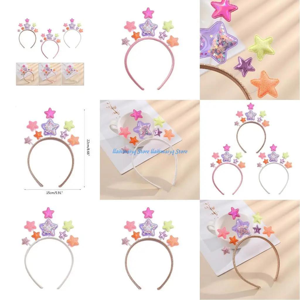 573B Children Day Sequins Star Hair Hoop Woman Christmas Shinning Headband for Festival Children Hair Accessories
573B Children Day Sequins Star Hair Hoop Woman Christmas Shinning Headband for Festival Children Hair Accessories