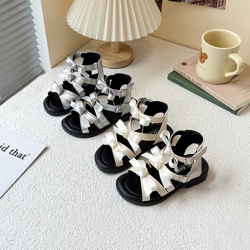 Summer New Kids Gladiator Sandals Hollow Flat Girl Bowknot Beach Shoes High-top Causal Children's Open-toe Roman Sandals Fashion
Summer New Kids Gladiator Sandals Hollow Flat Girl Bowknot Beach Shoes High-top Causal Children's Open-toe Roman Sandals Fashion