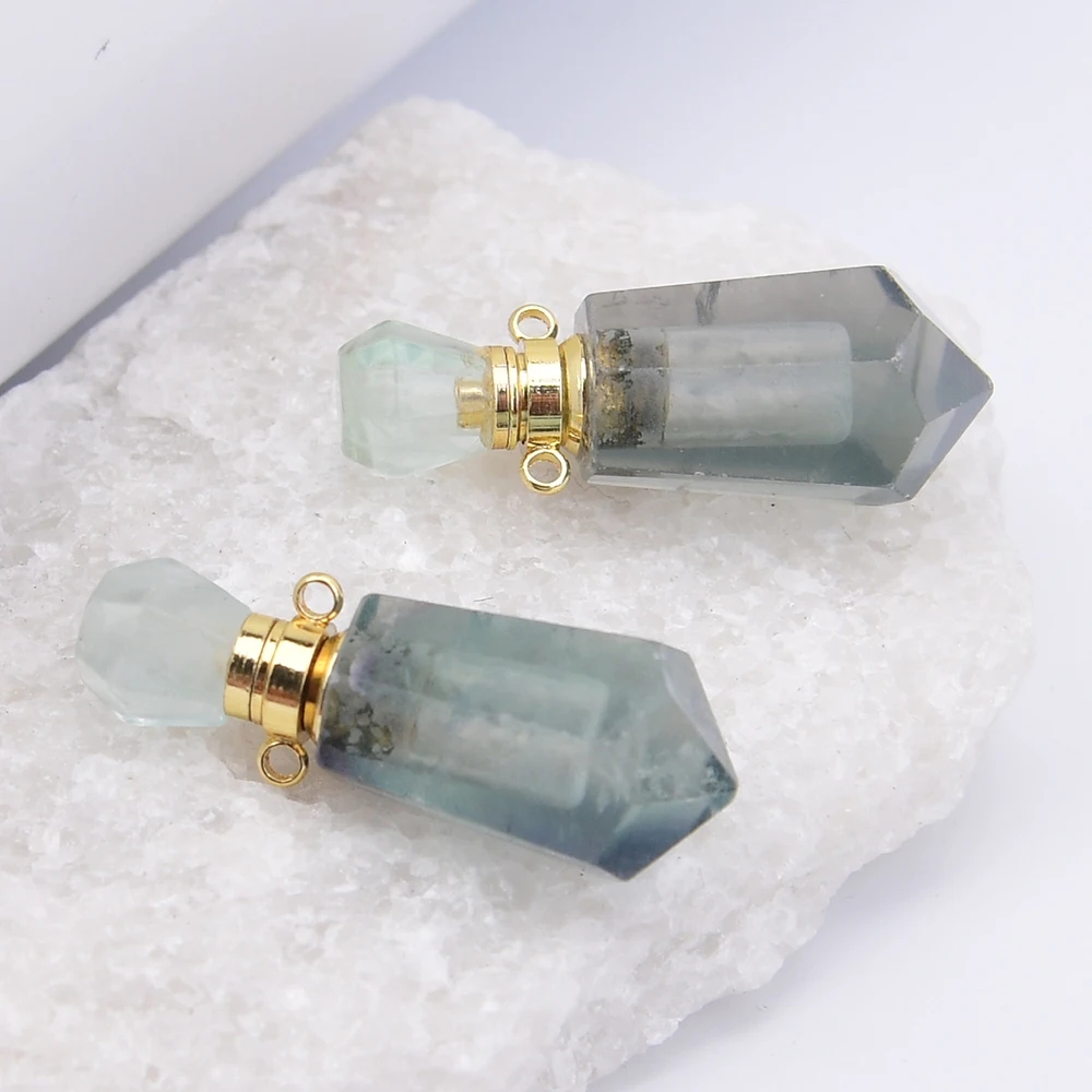 APDGG 1 Pc 13x38mm Natural Green Fluorite Perfume bottle Pendant Beads Jewelry DIY
APDGG 1 Pc 13x38mm Natural Green Fluorite Perfume bottle Pendant Beads Jewelry DIY