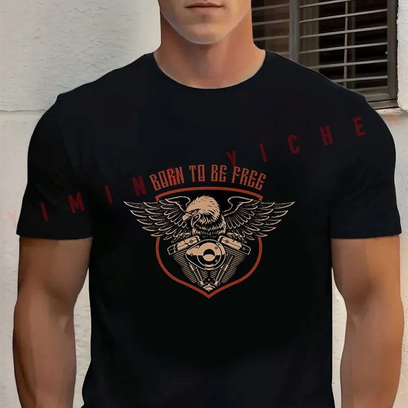 An American Eagle On A Motorcycle T-Shirt Men‘s Cotton Summer Short-sleeved Casual Streetwear Tops Tee
An American Eagle On A Motorcycle T-Shirt Men‘s Cotton Summer Short-sleeved Casual Streetwear Tops Tee