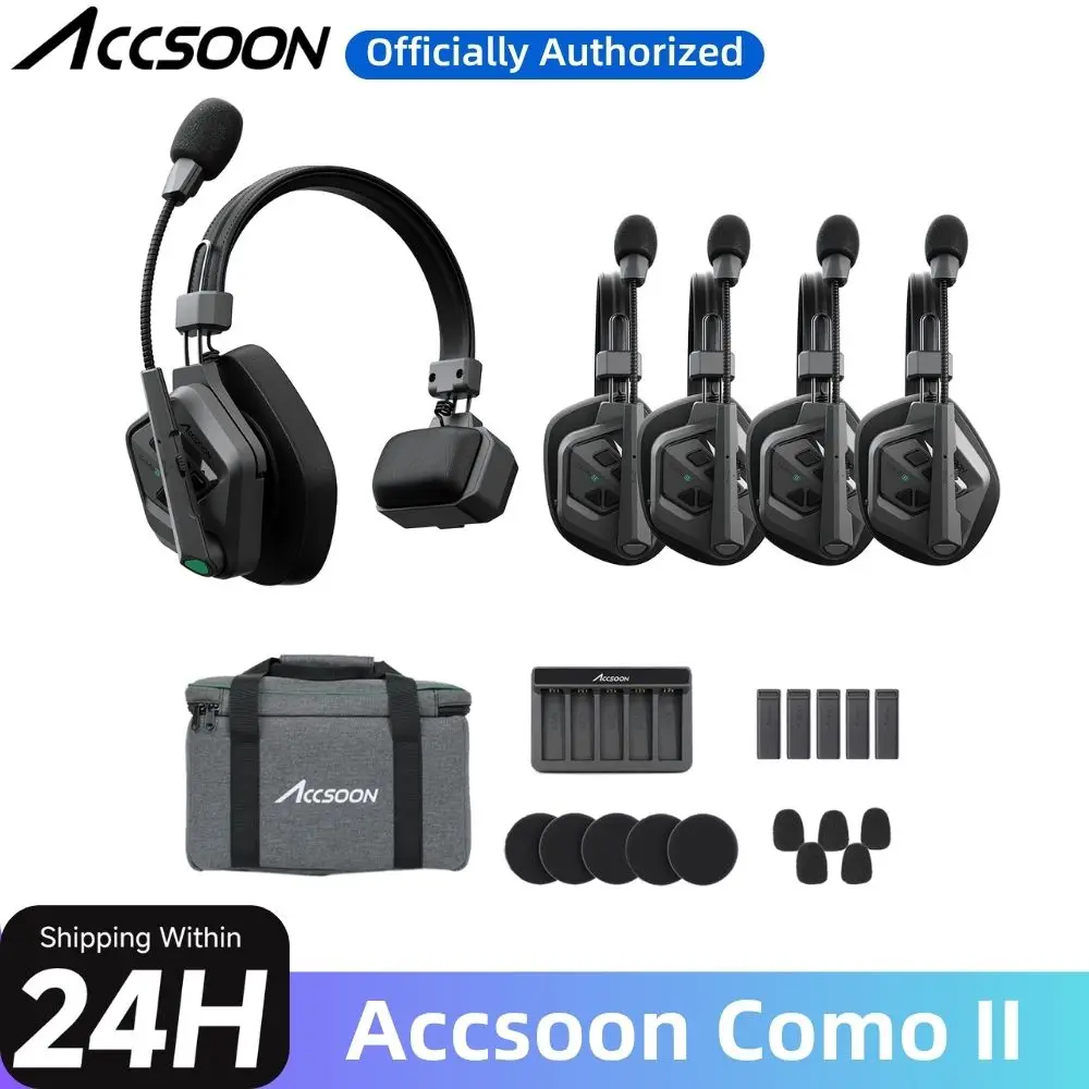 New Accsoon CoMo II AI full-duplex wireless intercom system 5 people ENC 10H battery life 1312ft audio in/out
New Accsoon CoMo II AI full-duplex wireless intercom system 5 people ENC 10H battery life 1312ft audio in/out