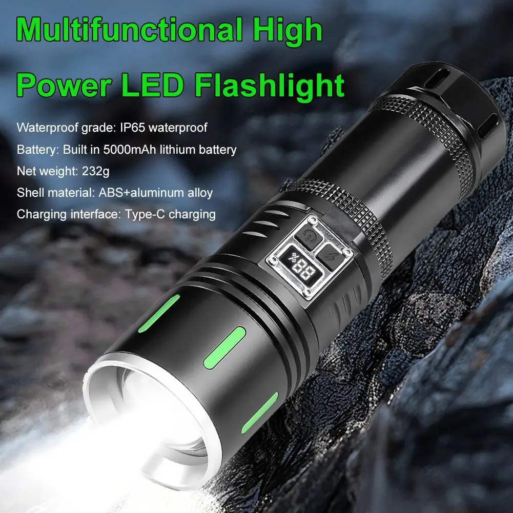 Rechargeable 20w Led Flashlight Tactical Zoom Spotlight Bank Floodlight Cob Outdoor Emergency Lantern Long-lasting Power Ca K2a0
Rechargeable 20w Led Flashlight Tactical Zoom Spotlight Bank Floodlight Cob Outdoor Emergency Lantern Long-lasting Power Ca K2a0