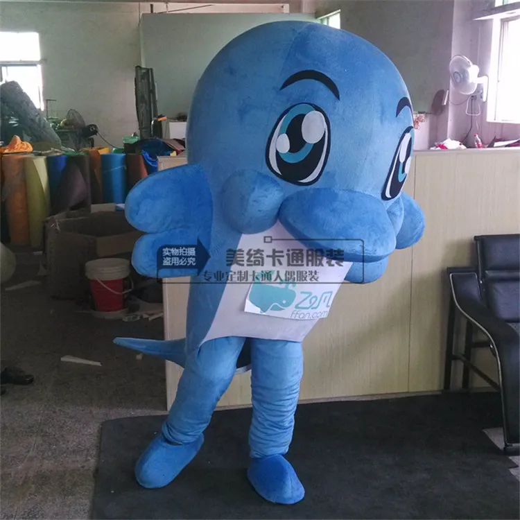 Ocean Dark Blue Dolphin Mascot Costume Fancy Dress Christmas Cosplay for Halloween party event
Ocean Dark Blue Dolphin Mascot Costume Fancy Dress Christmas Cosplay for Halloween party event